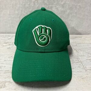 Milwaukee Brewers New Era 9forty SnapBack Adjustable Hat Cap All Green Adult
